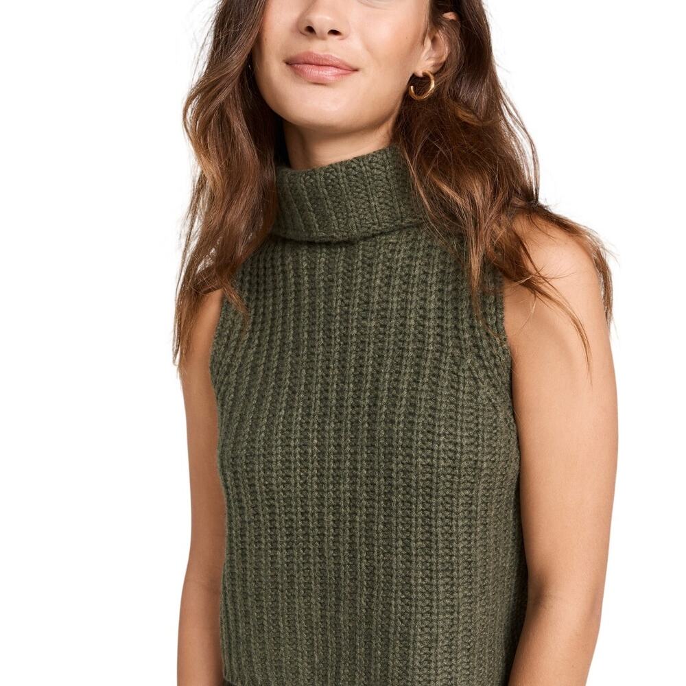 Sablyn Cropped Green Saige Sweater Vest Size S